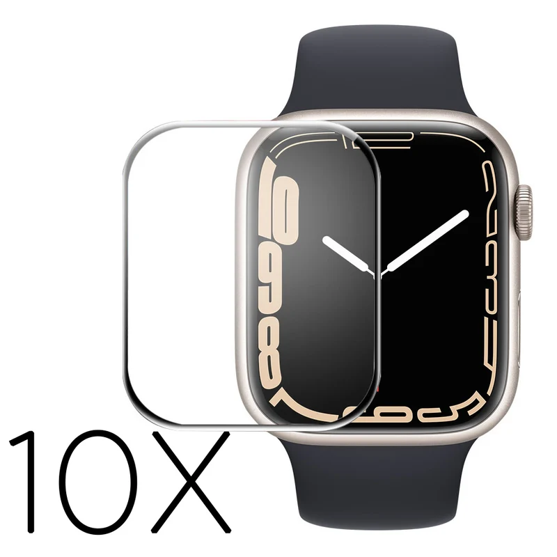 10stück Apple Watch Series 7 45mm Plastik 3D Gekrümmt Displayschutz
