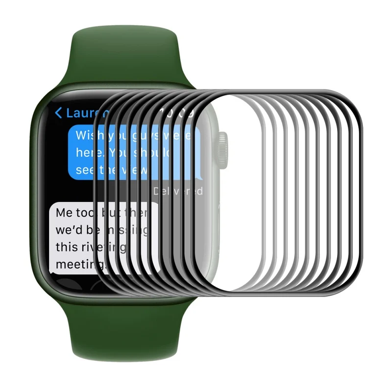 10stück Apple Watch Series 7 45mm Plastik 3D Gekrümmt Displayschutz