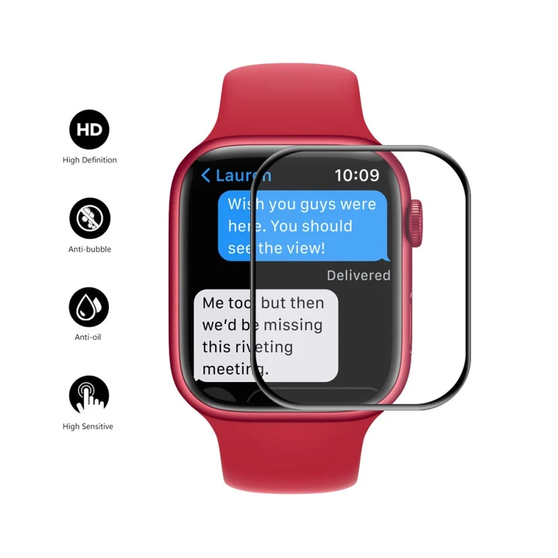 10stück Apple Watch Series 7 45mm Plastik 3D Gekrümmt Displayschutz