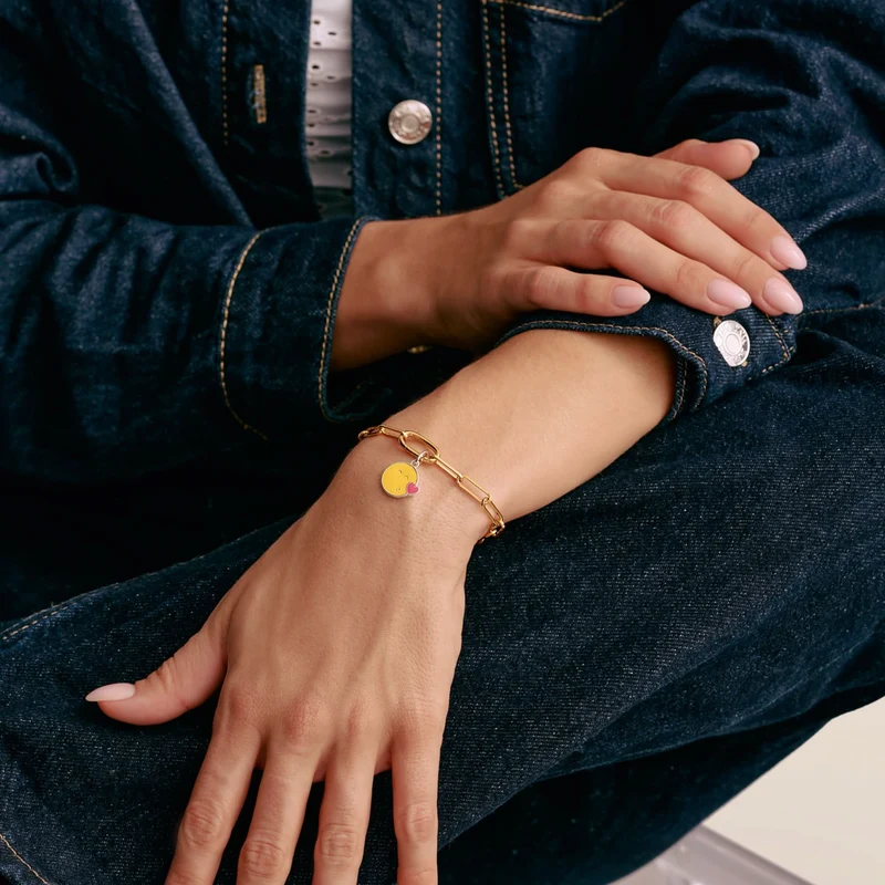 Thomas Sabo SMILEYWORLD® Kiss Charm-Anhänger Connect Silber