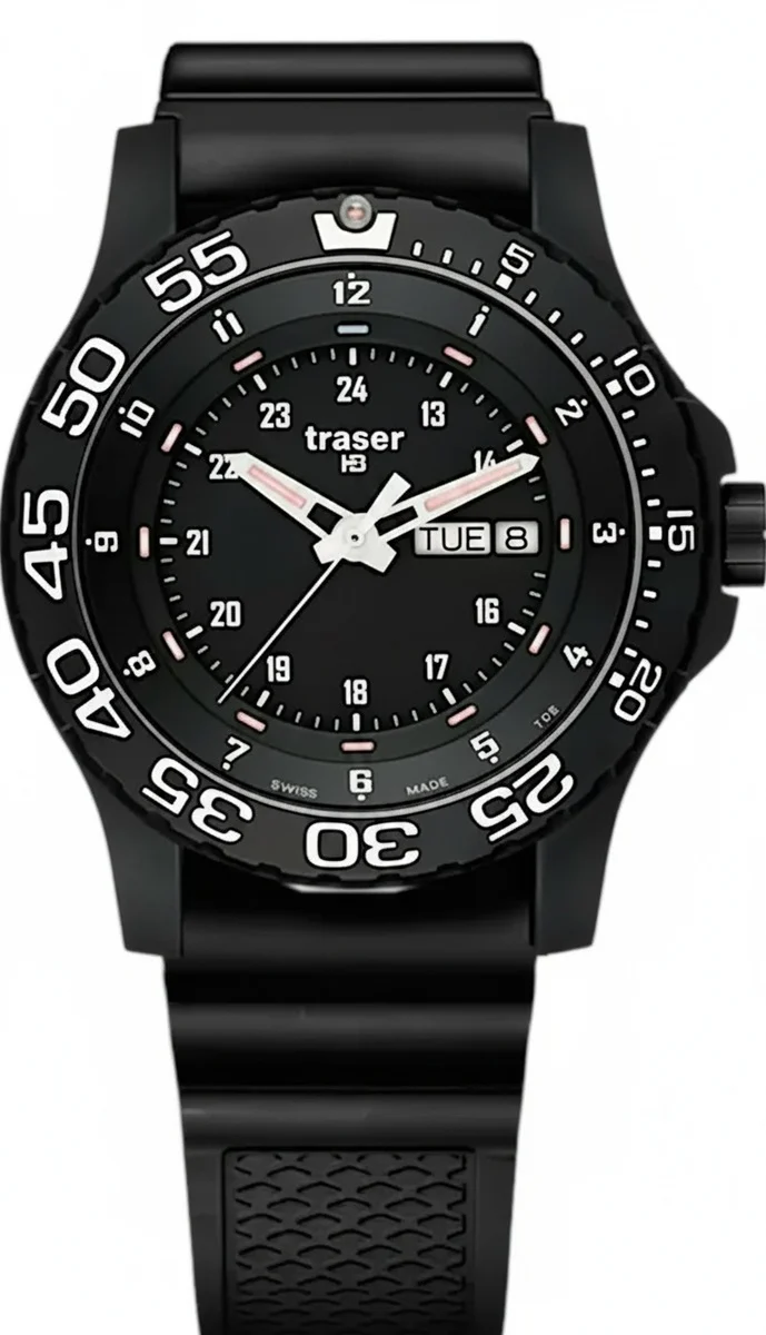 Traser P66 Elite Red 100378 Herrenuhr • Trigalight H3 • Swiss Made