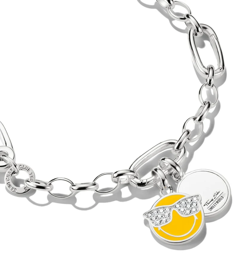 Thomas Sabo SMILEYWORLD® Dollars Charm-Anhänger Connect Silber