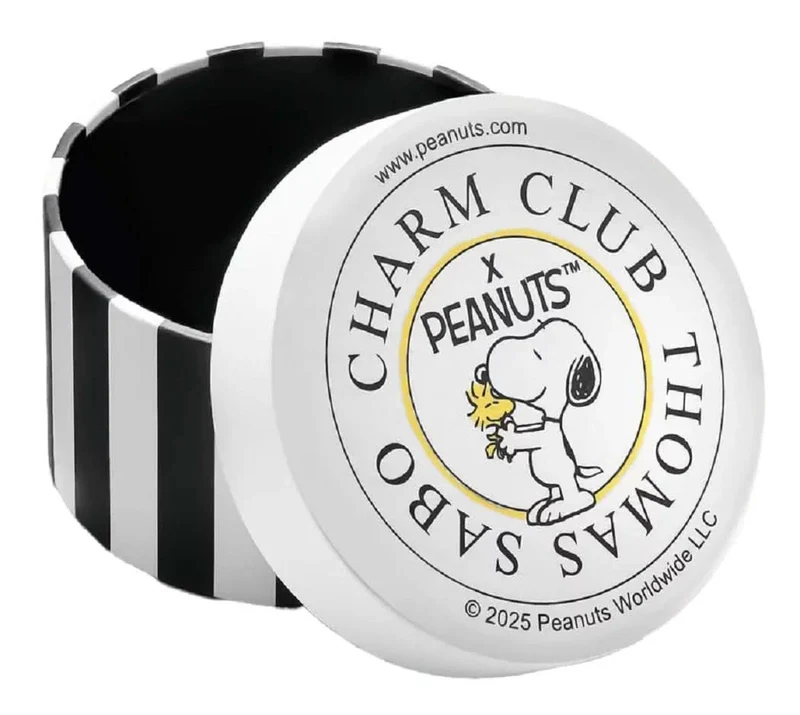 Charm-Anhänger aus recyceltem 925er Sterlingsilber mit handbemaltem Snoopy PEANUTS Motiv, Thomas Sabo, Modell: 2225-664-11