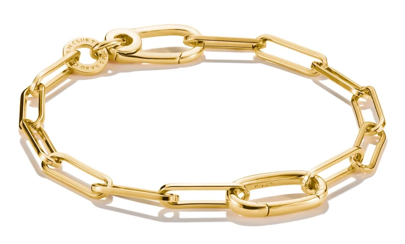 Thomas Sabo Charm-Armband Paperclip mit einem Connect Link vergoldet