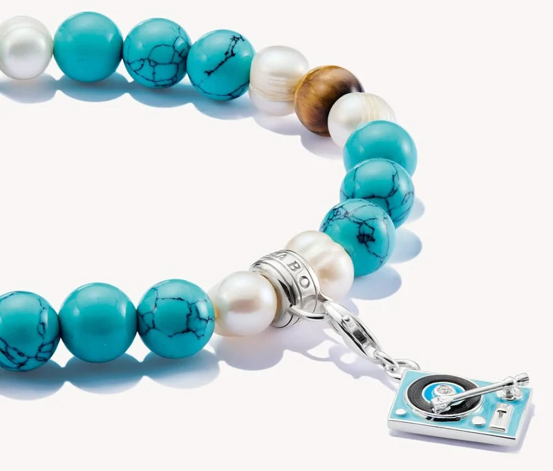 Thomas Sabo Bead-Armband mit bunten Steinen Silber