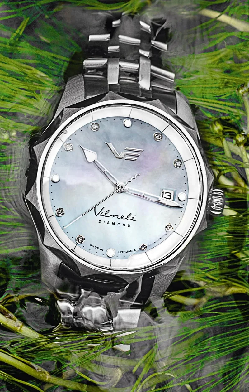 Vostok Europe Vilnelė VS42-125A755B Damenuhr • Solar-Chronograph • Diamant-Indizes