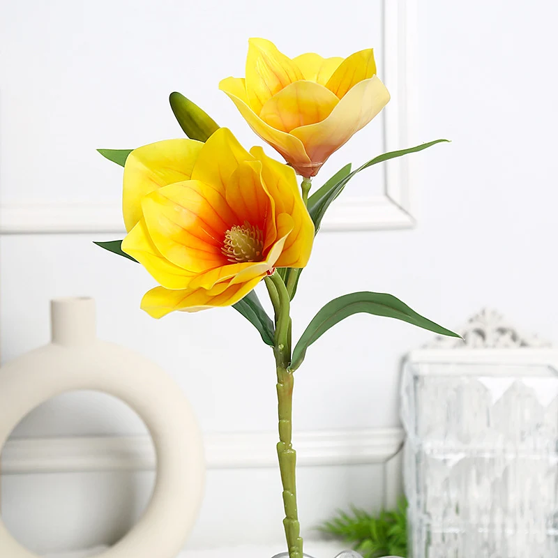 Elegantes Magnolien-Blumenarrangement für die Wohnkultur