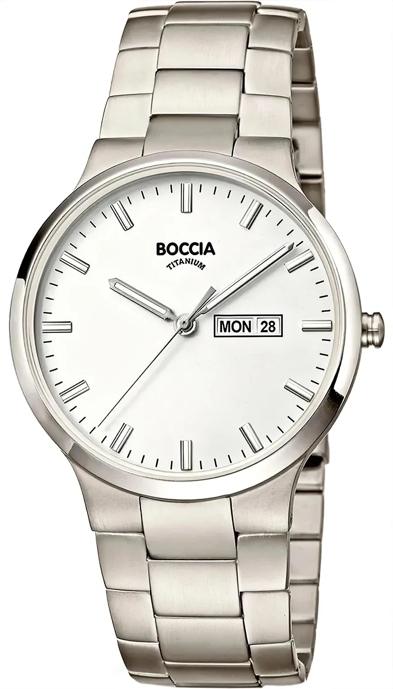 Boccia Titanium 3649-01 Herrenuhr • Reintitan • Saphirglas
