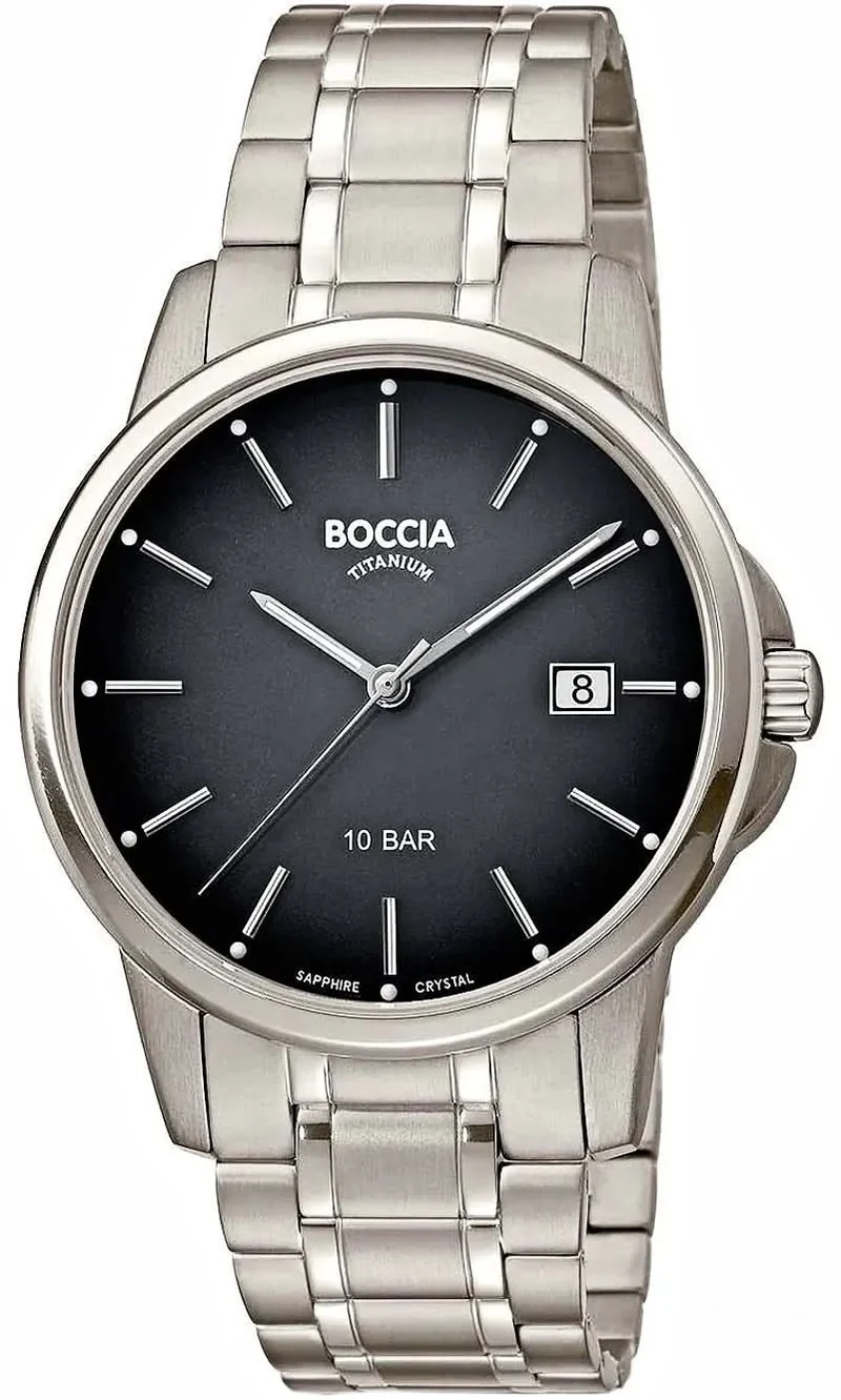 Boccia 3633-07 Herrenuhr • Reintitan • Saphirglas