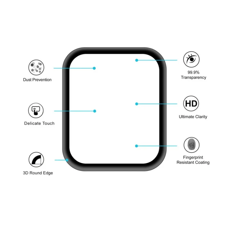 Apple Watch Series 4 44mm / Apple Watch 44mm Gehärtetes Glas Universell Displayschutz
