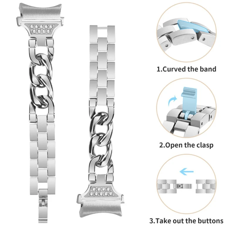 Megastark Universell Samsung Metall und Strass armband