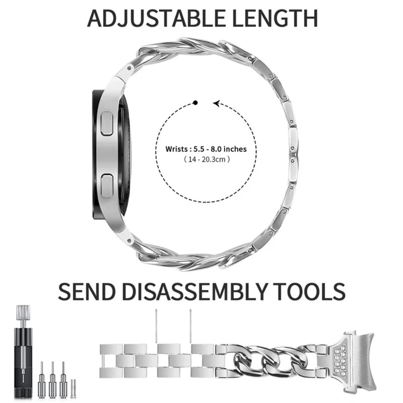 Megastark Universell Samsung Metall und Strass armband