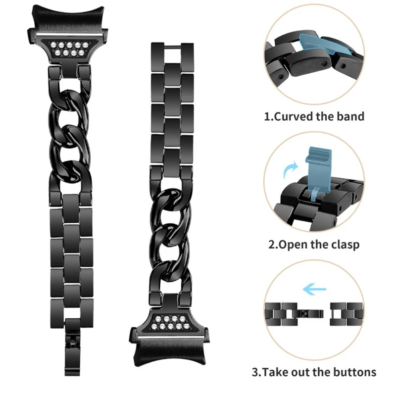 Auffallend süß Universell Samsung Metall und Strass armband