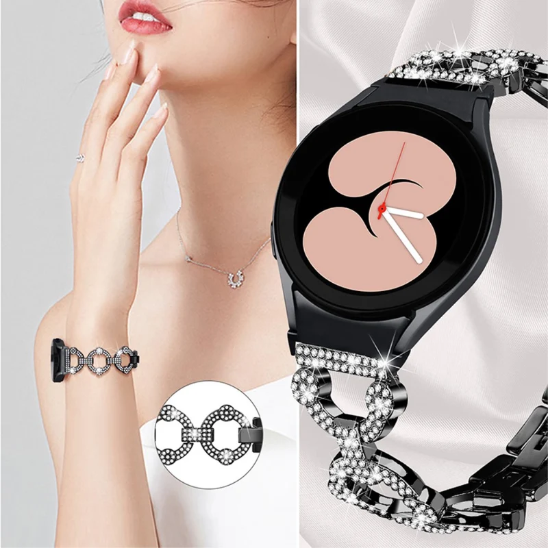 Mega stylisch Universell Samsung Metall und Strass armband