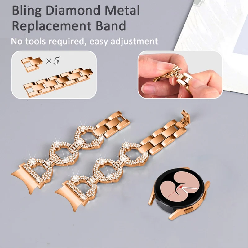 Mega stylisch Universell Samsung Metall und Strass armband