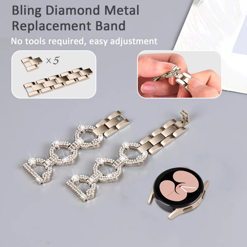 Stilvoll Universell Samsung Metall und Strass armband