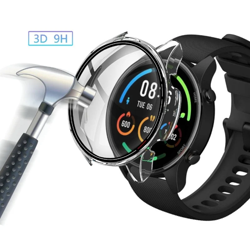 Schön Xiaomi Mi Watch Color Silikon / TPU und Glas Hülle