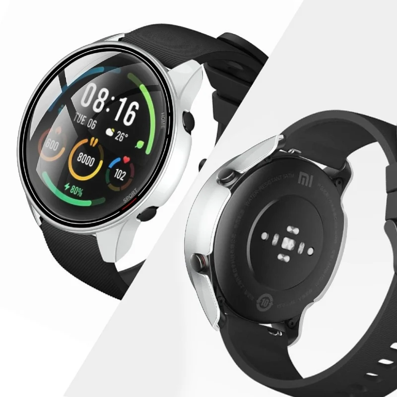 Schön Xiaomi Mi Watch Color Silikon / TPU und Glas Hülle