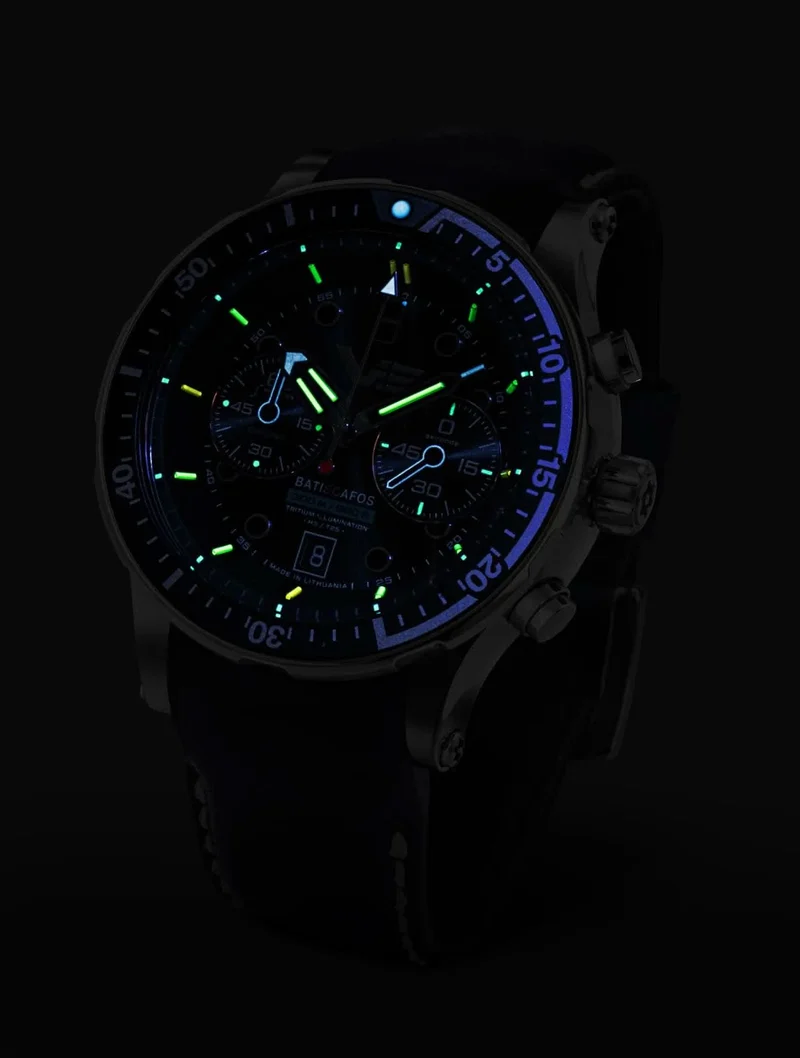 Vostok Europe Batiscafos 6S21-511A772B Herrenuhr • 30 ATM Taucheruhr • Tritium-Beleuchtung