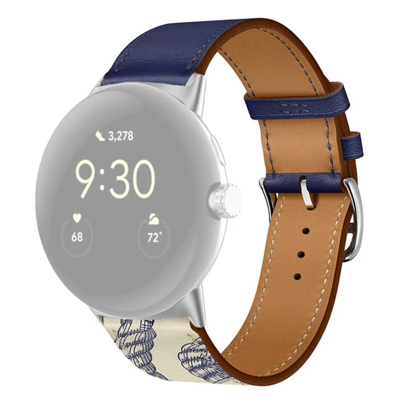 Sehr schön Google Pixel Watch Echtes Leder armband