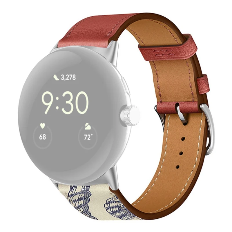 Sehr schön Google Pixel Watch Echtes Leder armband