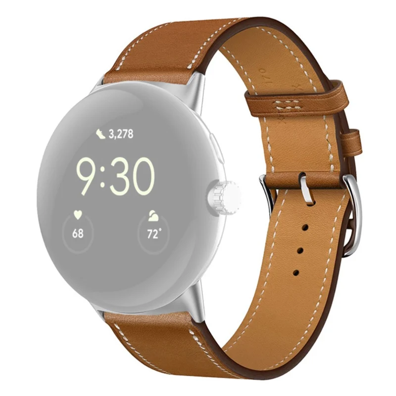 Sehr schön Google Pixel Watch Echtes Leder armband