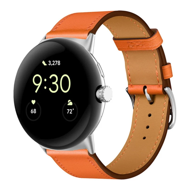 Sehr schön Google Pixel Watch Echtes Leder armband