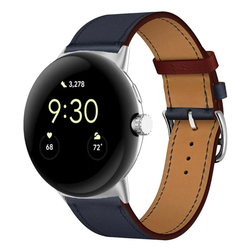 Sehr schön Google Pixel Watch Echtes Leder armband