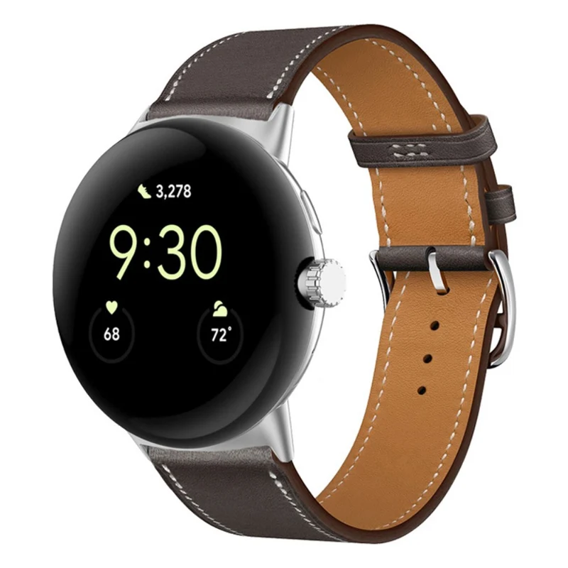 Sehr schön Google Pixel Watch Echtes Leder armband