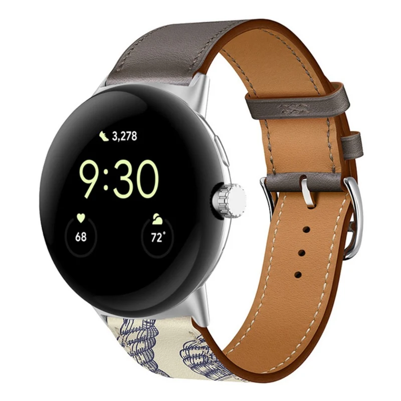 Sehr schön Google Pixel Watch Echtes Leder armband