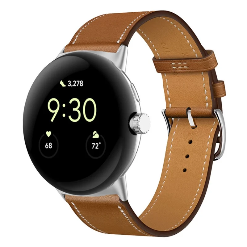 Sehr schön Google Pixel Watch Echtes Leder armband