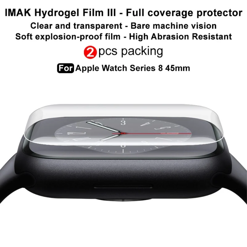 2stück Apple Watch Series 8 (45mm) / Apple Watch Series 7 45mm Silikon / TPU Universell Displayschutz
