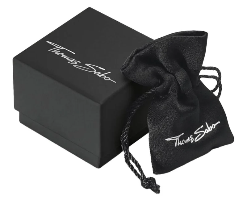 Kette aus 925 Sterlingsilber mit tropfenförmigem Anhänger mit weißem Zirkonia-Stein, Thomas Sabo, Modell: KE2213-051-14-L45V