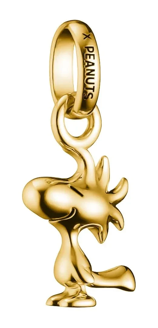 Charm-Anhänger aus 18k vergoldetem, recyceltem 925 Sterlingsilber mit Peanuts Woodstock Motiv - Thomas Sabo, Modell: CC1303-413-39