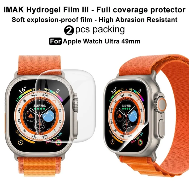2stück Apple Watch Ultra Silikon / TPU HD Displayschutz