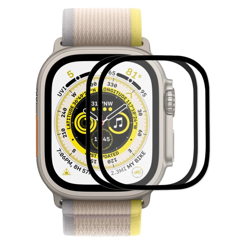 2stück Apple Watch Ultra Gehärtetes Glas Displayschutz