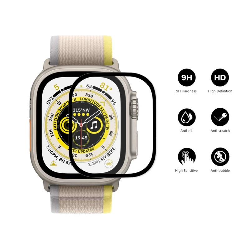 2stück Apple Watch Ultra Gehärtetes Glas Displayschutz