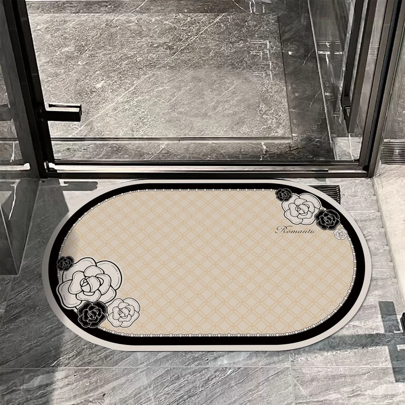 Elegante ovale dekorative Teppichmatte für Zuhause