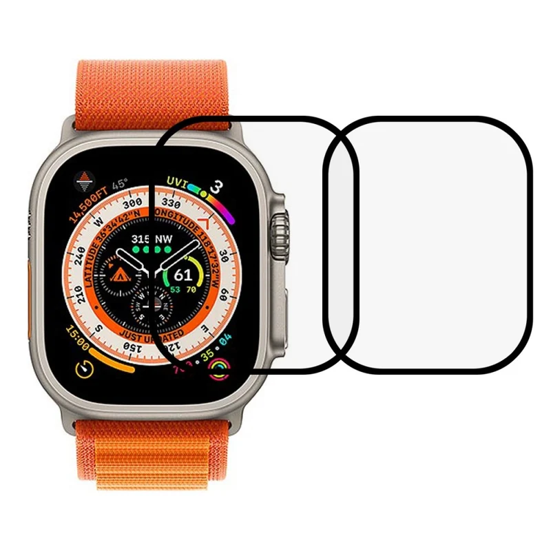 2stück Apple Watch Ultra Gehärtetes Glas Displayschutz