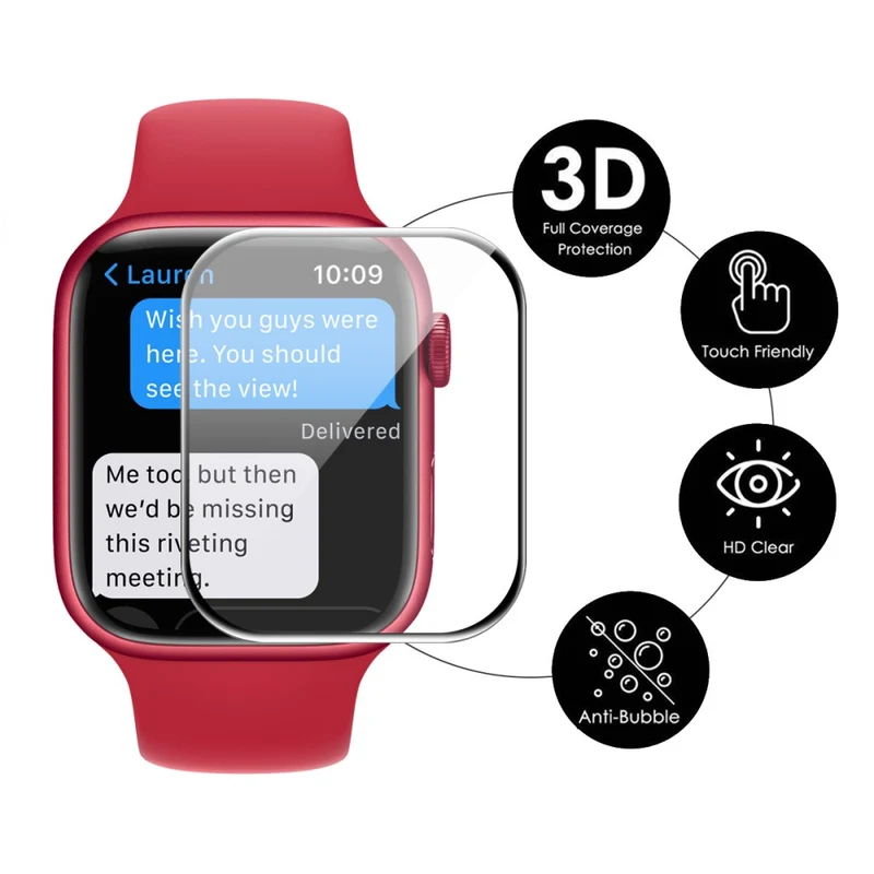 5stück Apple Watch Series 7 41mm Gehärtetes Glas Displayschutz