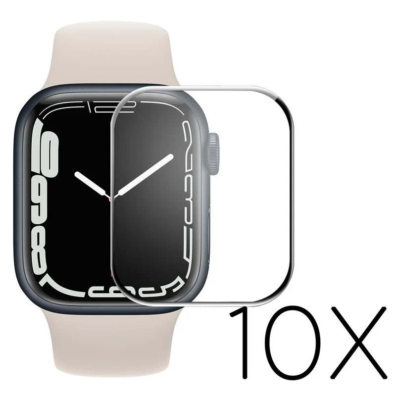10stück Apple Watch Series 7 41mm Plastik HD 3D Gekrümmt Displayschutz