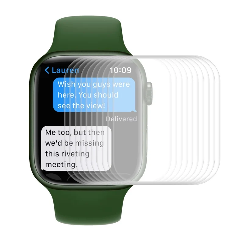 10stück Apple Watch Series 7 41mm Plastik HD 3D Gekrümmt Displayschutz