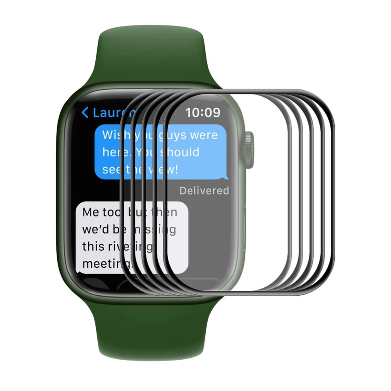 5stück Apple Watch Series 7 41mm Plastik HD 3D Gekrümmt Displayschutz