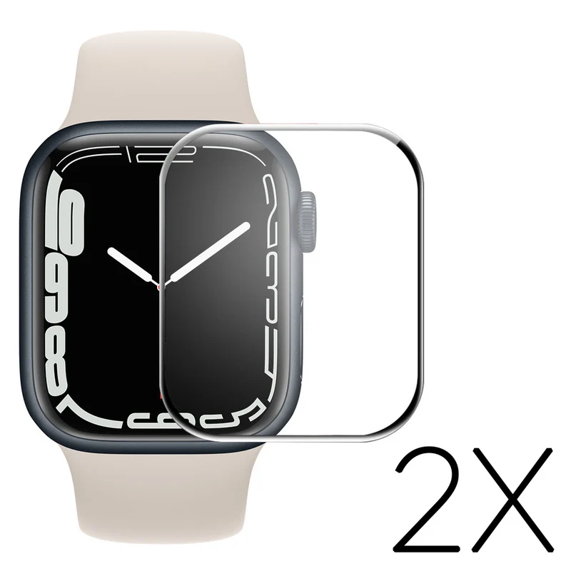 2stück Apple Watch Series 7 41mm Plastik HD 3D Gekrümmt Displayschutz
