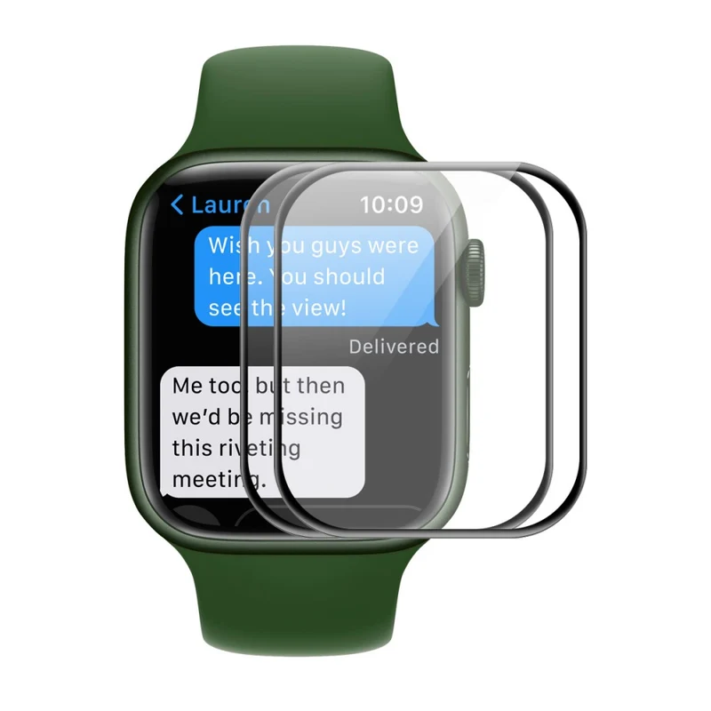 2stück Apple Watch Series 7 41mm Plastik HD 3D Gekrümmt Displayschutz