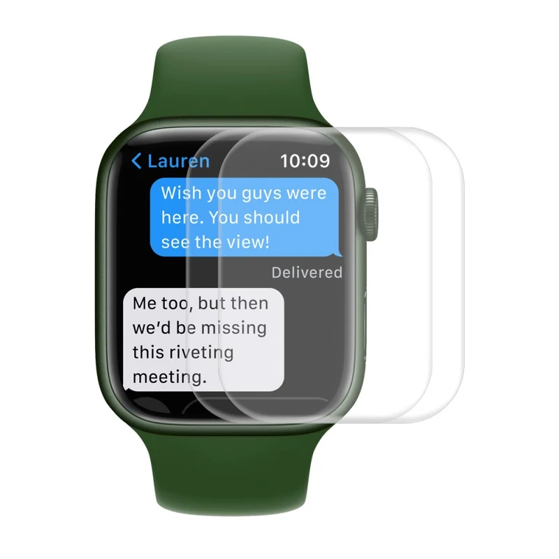 2stück Apple Watch Series 7 41mm Plastik HD 3D Gekrümmt Displayschutz