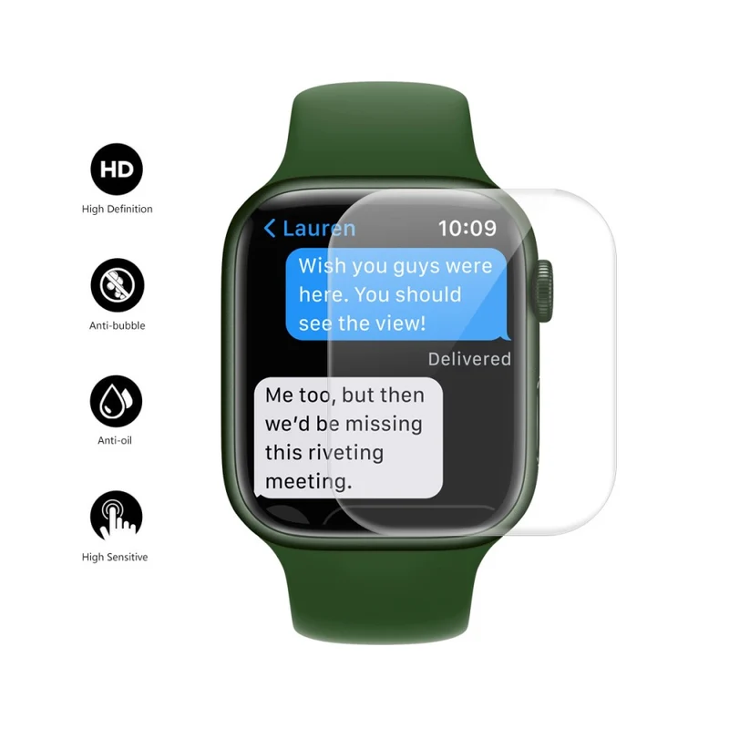 2stück Apple Watch Series 7 41mm Plastik HD 3D Gekrümmt Displayschutz