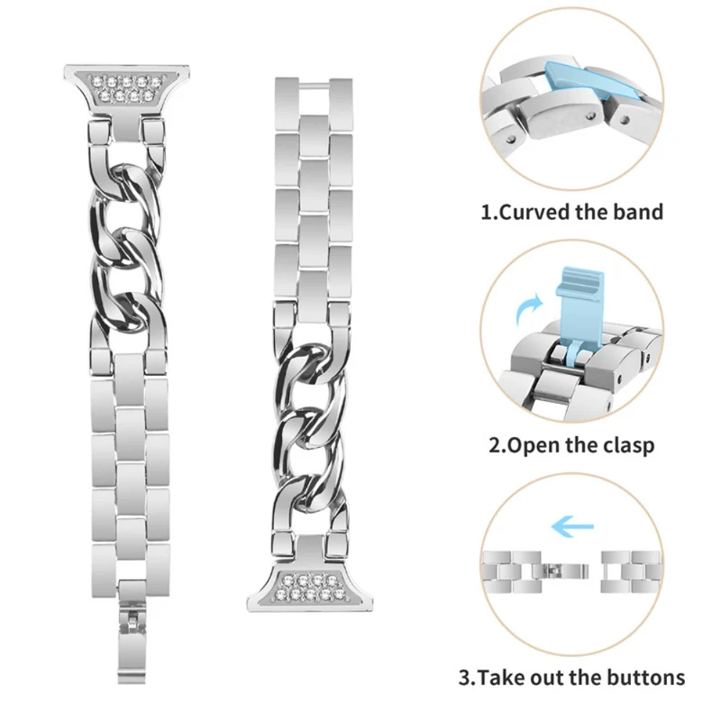 Sehr stilvoll Universell Samsung Metall und Strass armband