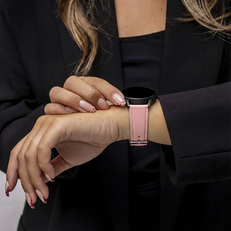 Amazfit Bip Max Modernes Lederarmband (Rosa)