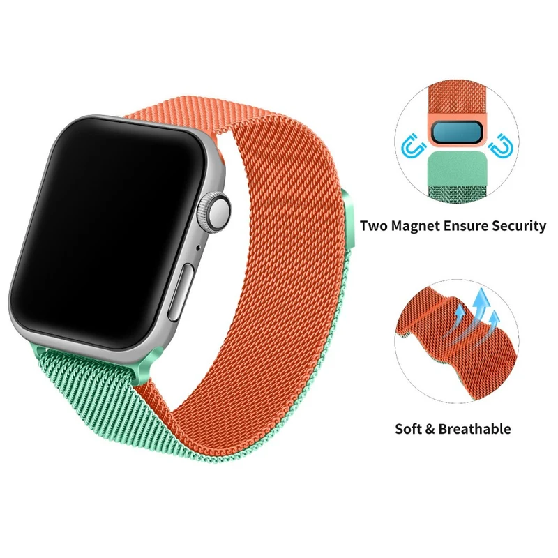 Auffallend stilvoll Universell Apple Metall armband